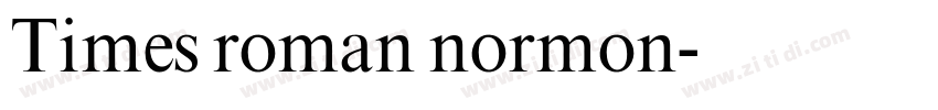Times roman normon字体转换